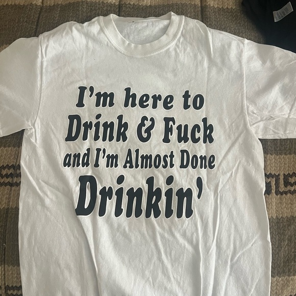 White shirt w text - Picture 1 of 1
